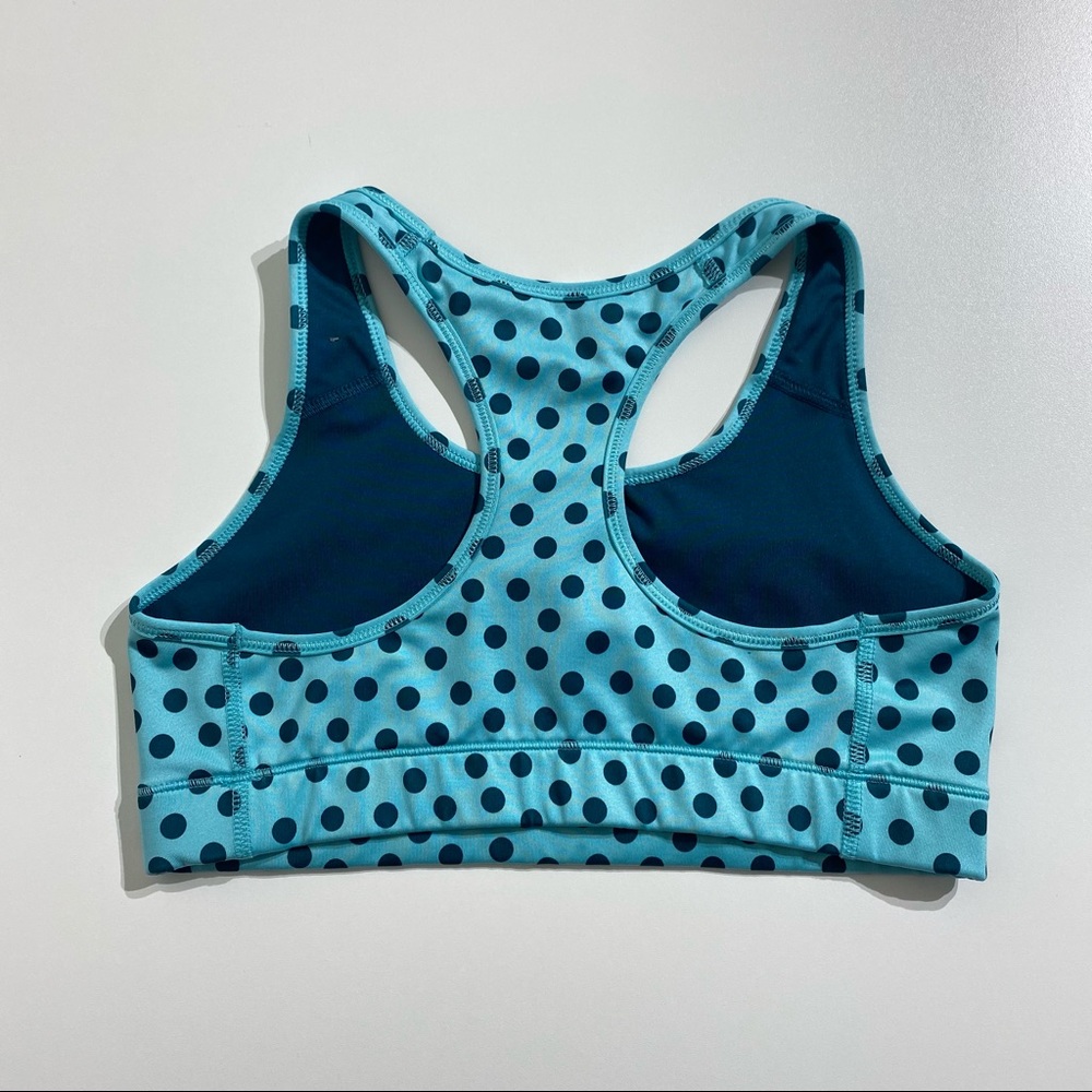 Nike Dri-Fit Sports Bra light blue with dots Size M - Picture 4 of 5